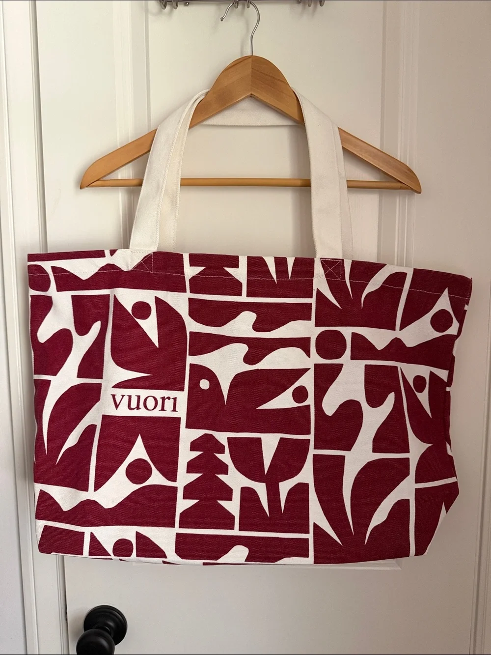 VUORI Limited Edition Holiday 2025 Srawberry Canvas Tote Bag